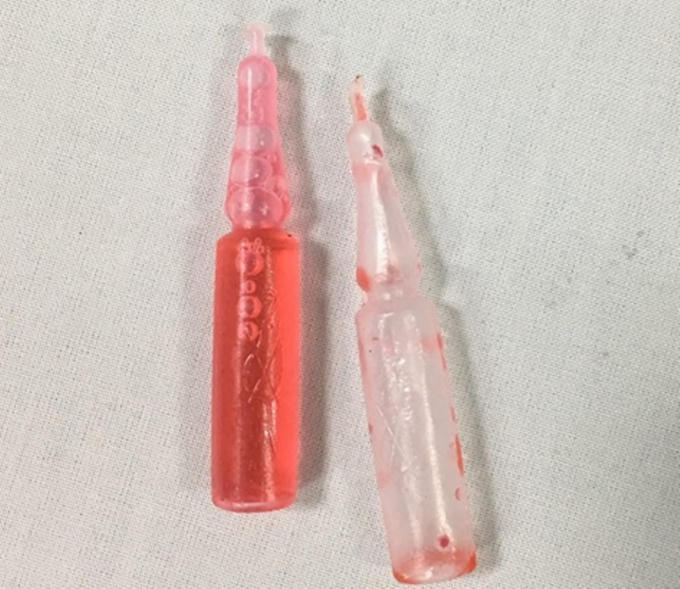 Lọ dung dịch 6 trẻ uống phải. (Ảnh: BSCC)