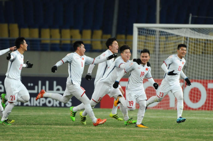 U23 Việt Nam đã ghi tên mình vào lịch sử. (Ảnh: baotintuc.vn)