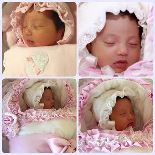 Gia đình cô cũng vừa chào đón thêm thành viên thứ 3, là một cô công chúa nhỏ xinh xắn. Ảnh: internet.