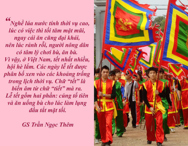 “Giải oan” cho "tháng Giêng là tháng ăn chơi" - Nhiều nhà nghiên cứu cho rằng, đã từ lâu, tháng Giêng không còn là “tháng ăn chơi” nữa bởi xã hội bây giờ không còn là xã hội thuần nông như trước đây.