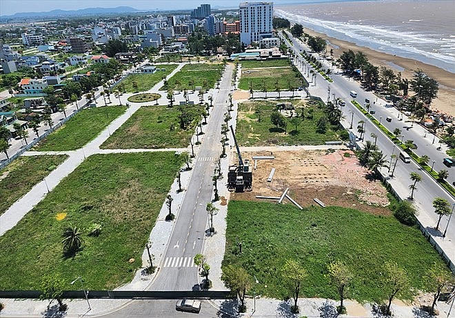Dự án Khu biệt thự cao cấp Quảng Cư nhìn từ trên cao, nhà đầu tư sau khi trừ tiền giải phóng mặt bằng chỉ phải nộp vào ngân sách 12,4 tỉ đồng.