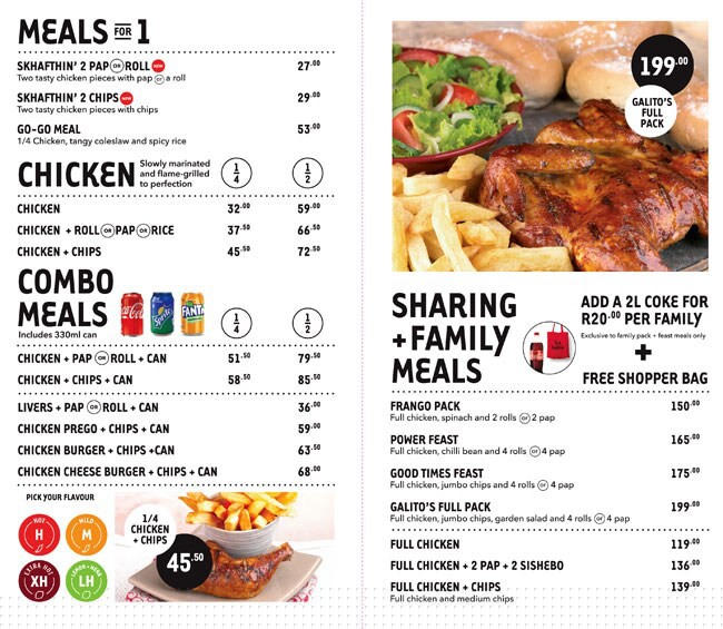 Một menu không có kí hiệu tiền tệ và không có dấu chấm từ tên món tới giá. Ảnh: zomato.com