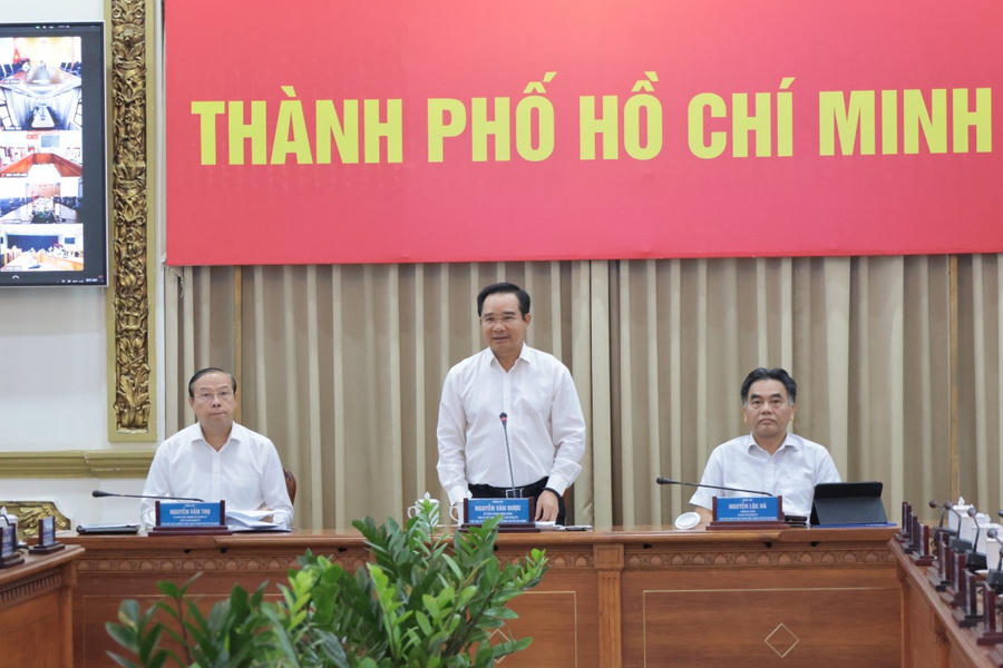 Chủ tịch UBND TP.HCM Nguyễn Văn Được phát biểu mở đầu Hội nghị