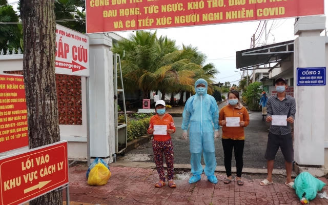 Hậu Giang kết thúc việc thiết lập 3 vùng cách ly y tế Thị trấn Mái Dầm