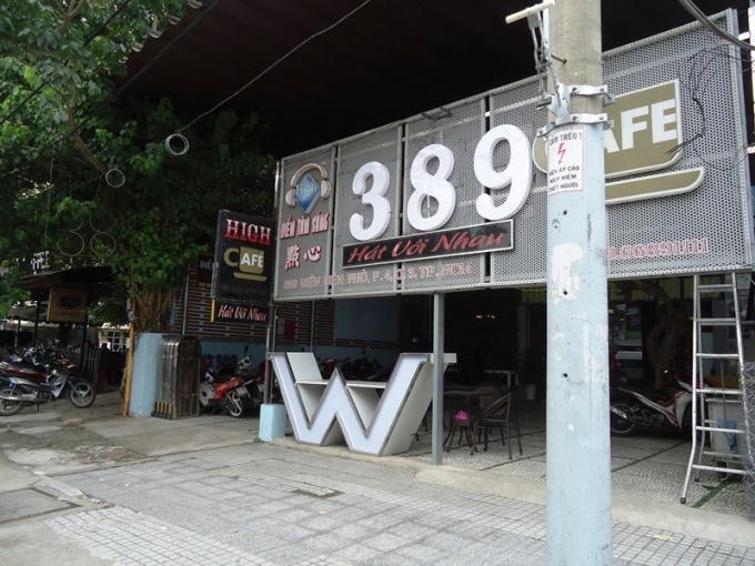 Quán cà phê nơi xảy ra vụ việc.