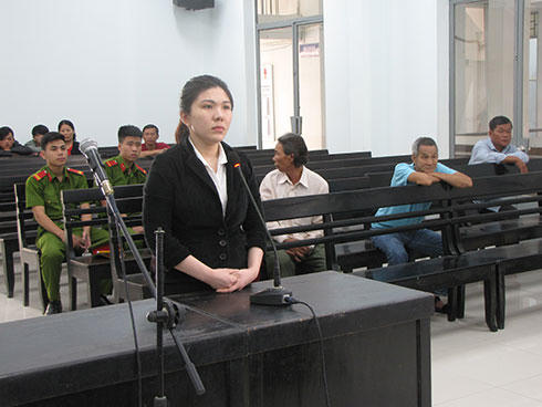 Bị cáo Phạm Thị Kiều Diễm tại phiên tòa. ( Ảnh: N.V)