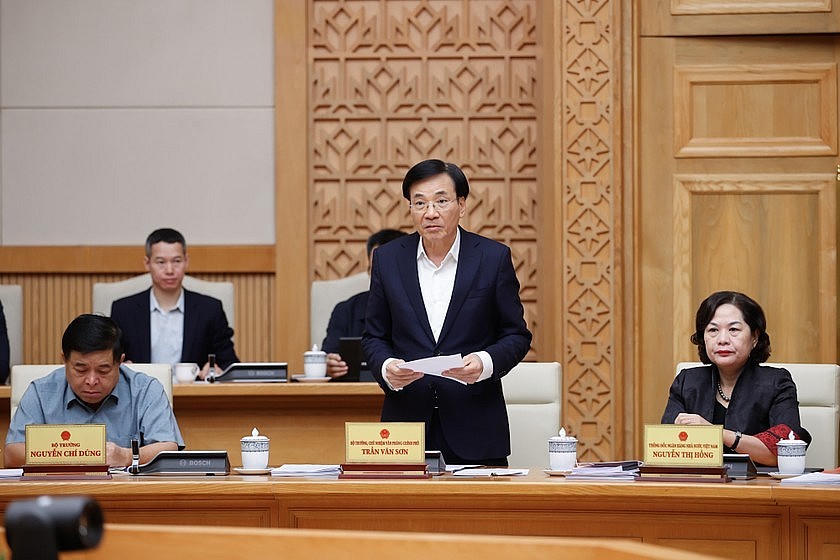 Bộ trưởng, Chủ nhiệm Văn phòng Chính phủ Trần Văn Sơn phát biểu - Ảnh: VGP/Nhật Bắc