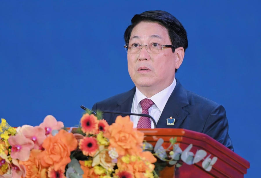 Chủ tịch nước Lương Cường phát biểu tại buổi lễ. (Ảnh: moet.gov.vn)