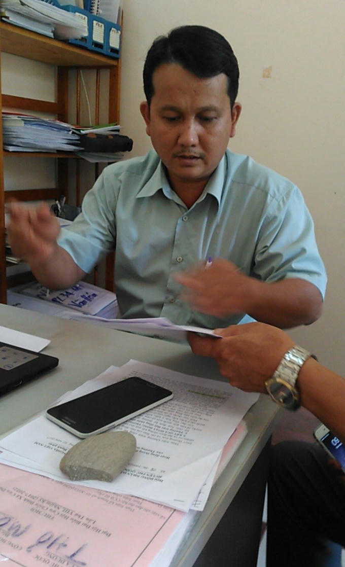 Ông Phan Chí Tâm khẳng định hồ sơ đất của mình là hợp lệ.