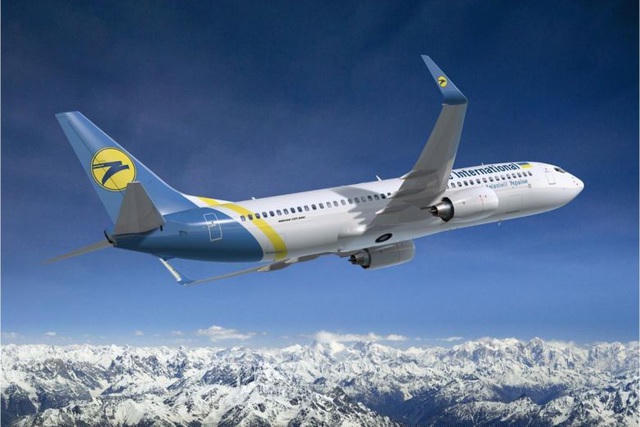 Máy bay của hãng hàng không Ukraine International Airlines. (Ảnh: Straitstimes)