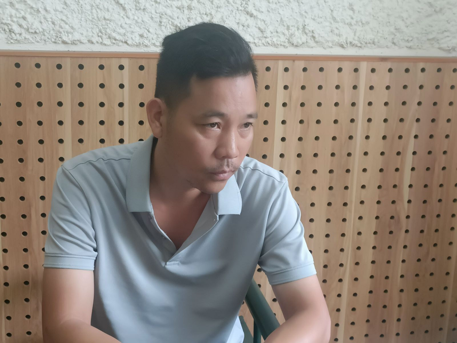 Đối tượng Nguyễn Văn Hiếu tại cơ quan Công an. Ảnh: Công an Bắc Giang.