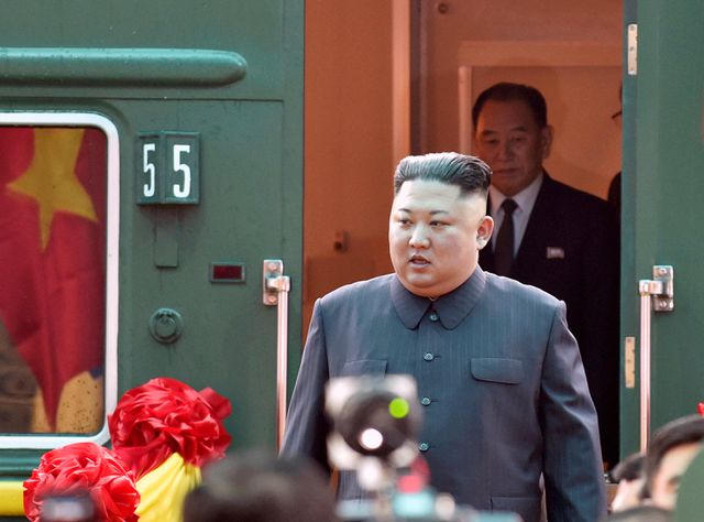 Nhà lãnh đạo Kim Jong-un tới Việt Nam bằng tàu hỏa. (Ảnh: Reuters).