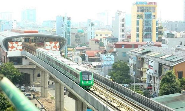 Chạy thử nghiệm tàu đường sắt trên cao tại Hà Nội