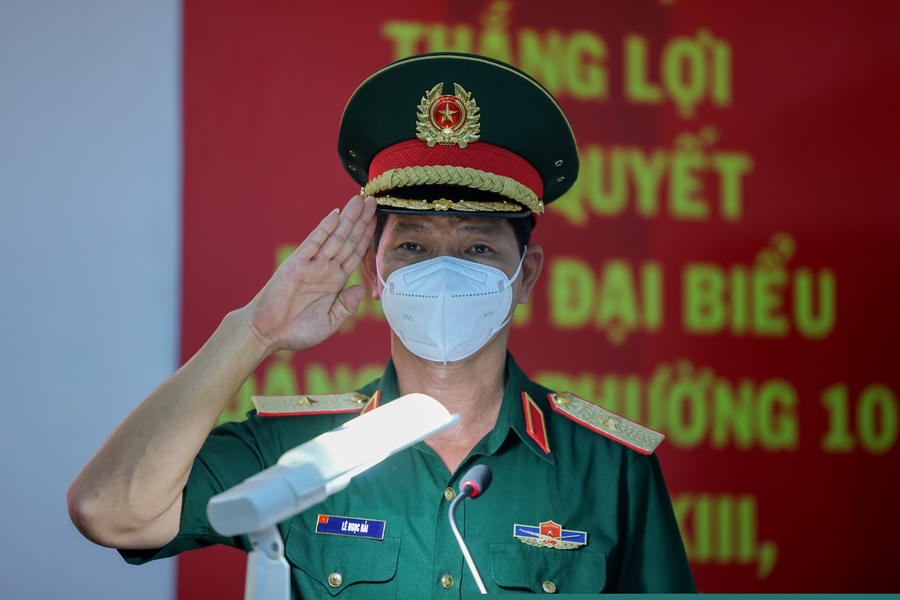 Thiếu tướng Lê Ngọc Hải, Phó Tư lệnh Bộ Tư lệnh TPHCM phát động khẩu lệnh xuất quân với quyết tâm cao nhất, "việc huy động lực lượng quân đội tham gia hỗ trợ phòng chống dịch tại TPHCM là trách nhiệm và là bản chất quân đội của dân, do dân và vì dân".