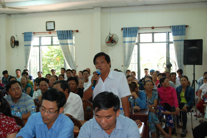 Đại diện Nghiệp đoàn Nghề cá Nại Hiên Đông phát biểu ý kiến.