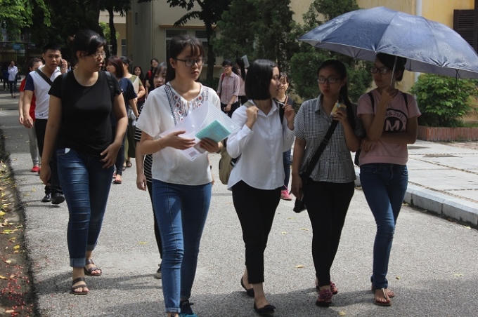 Hơn 1400 thí sinh dự thi kỳ thi năng khiếu báo chí chiều ngày 10/8. (Ảnh: Thảo Nguyên).
