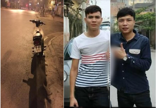Hai nam thanh niên được cho là đã đánh cô gái và chiếc xe. (Ảnh: FB Roăn Chin Yõng).
