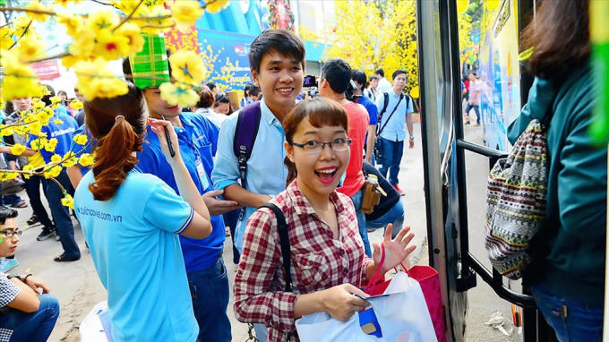 Học hết tuần này, sinh viên nhiều trường đại học sẽ lên đường về quê đón tết. Ảnh: Khánh Dung.