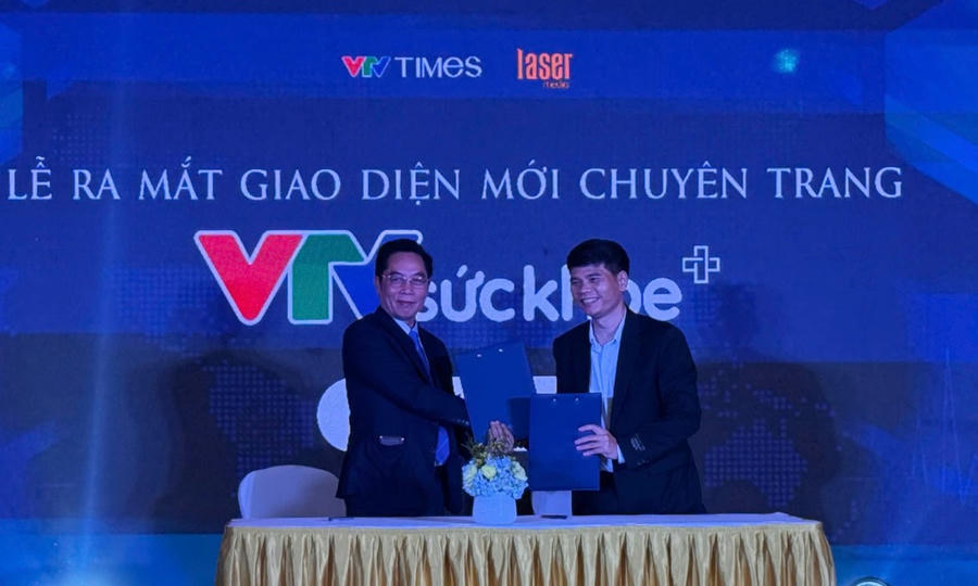 Lễ ký kết giữa VTV Times và đối tác.