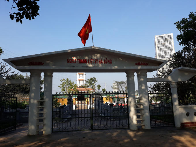 Nghĩa trang liệt sỹ quận Hà Đông.