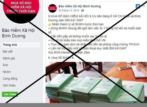 Hoạt động mua bán, thu gom sổ BHXH là trái pháp luật. (Ảnh minh họa: Báo Công lý)