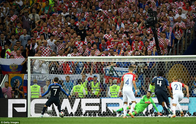 Griezmann không mắc sai lầm trên chấm phạt đền