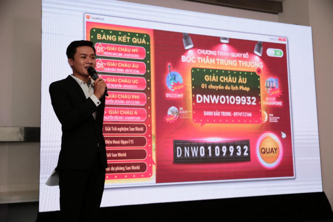 Bốc thăm trao giải Chương trình giao du 5 châu, 4 biển với Sun World