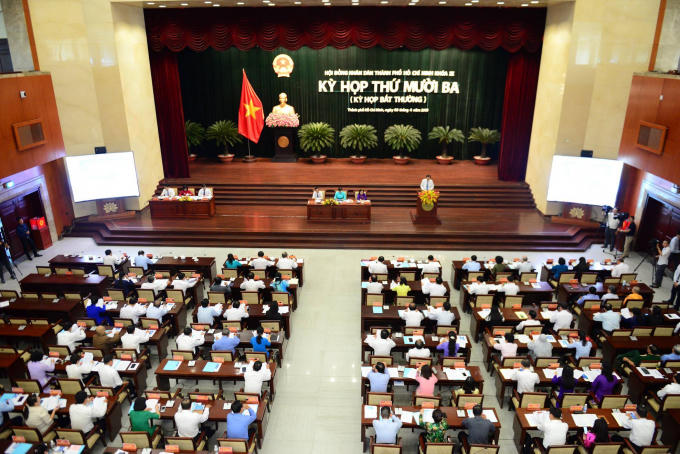 Kỳ họp HĐND TP.HCM. Ảnh: Thanh Tùng