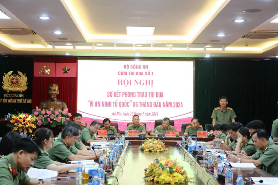 Cụm Thi đua số 1 - Bộ Công an tổ chức Hội nghị sơ kết phong trào thi đua “Vì an ninh Tổ quốc” 6 tháng đầu năm 2024