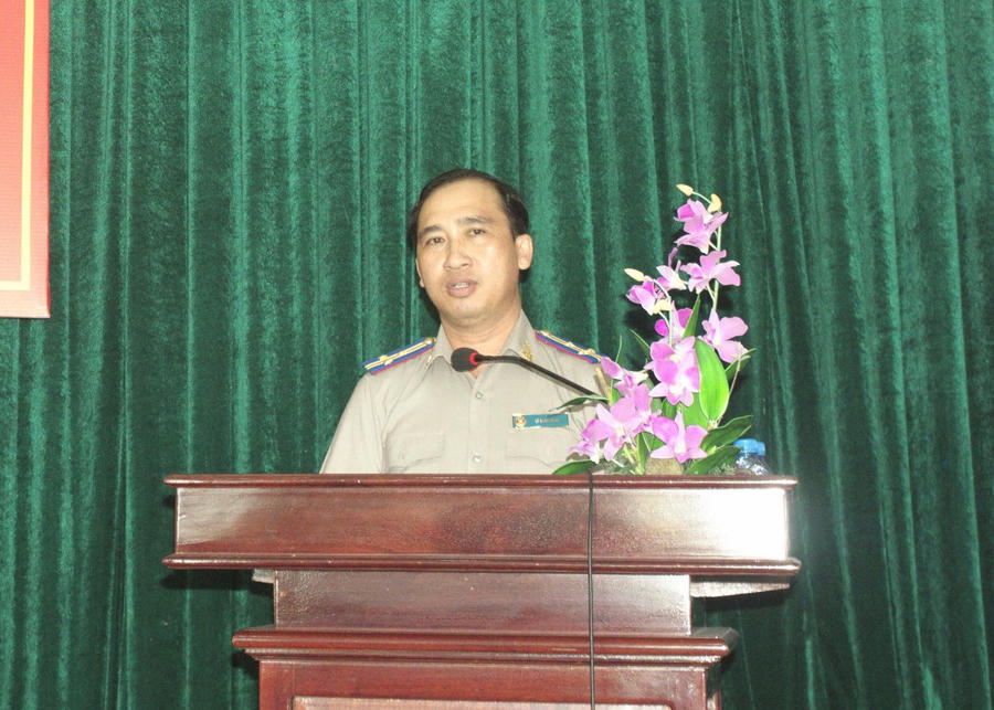 Ông Lê Quốc Minh - Cục trưởng Cục THADS tỉnh Bạc Liêu, phát biểu chỉ đạo Hội nghị.