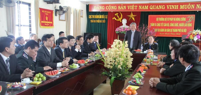 Gặp mặt đầu xuân của Cục thi hành án dân sự TP. Hà Nội và Bộ trưởng Bộ Tư pháp.