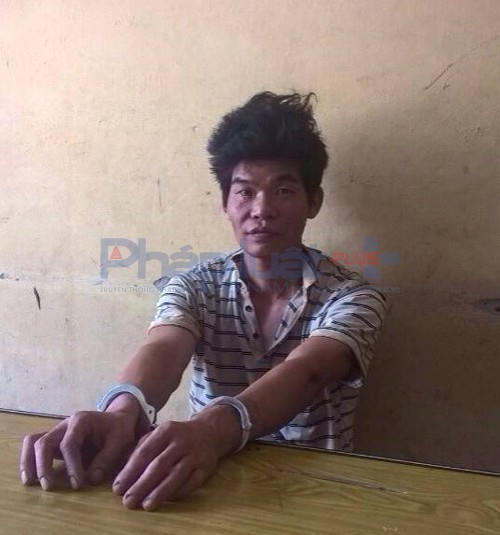 Nghi phạm tại cơ quan công an.