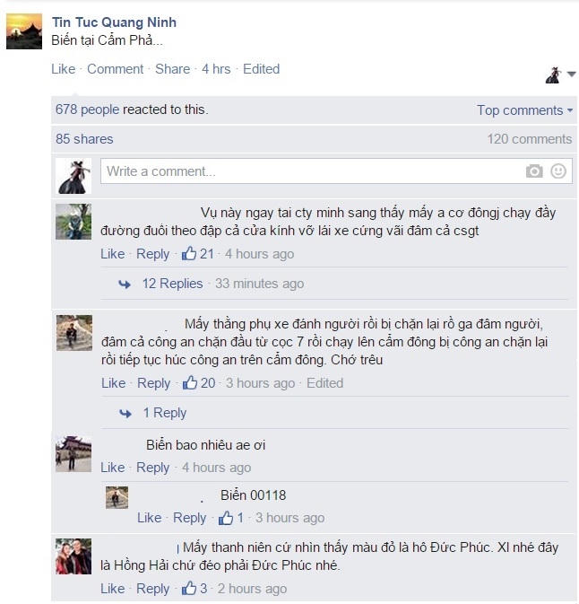 Cộng đồng mạng bình luận về vụ việc.