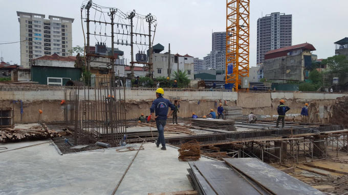 Dự án 60 Nguyễn Đức Cảnh do HUD3 làm chủ đầu tư hiện đang trong quá trình thi công.