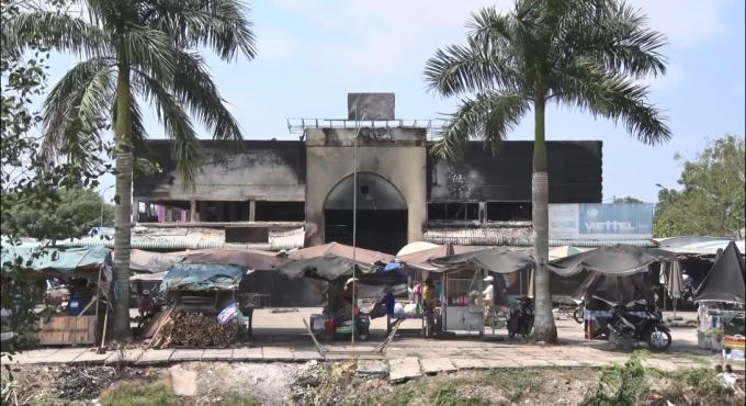 Chợ Cà Nhung nơi xảy ra vụ cháy (Ảnh: Anh Tuấn)