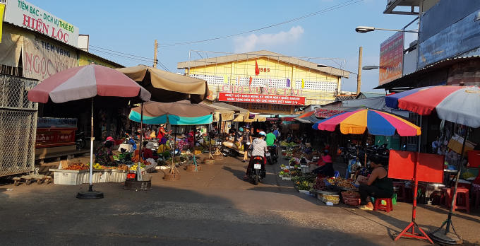 Phần đất bà Hương đối diện chợ Vũng Tàu.