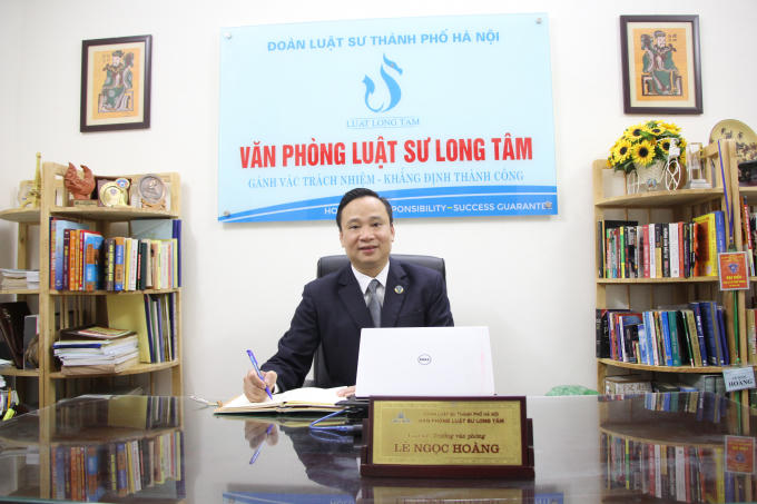 Luật sư Lê Ngọc Hoàng -Trưởng Văn phòng Luật sư Long Tâm