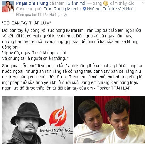 Nghẹn ngào với những dòng chia sẻ của sao Việt trước khi đưa Trần Lập về với đất mẹ