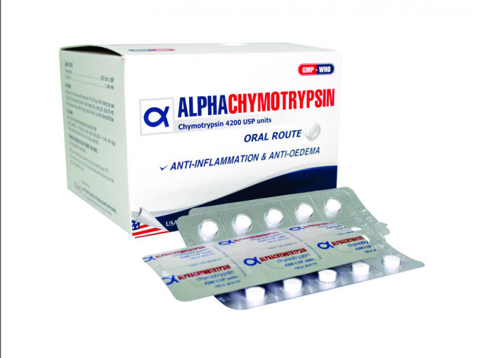 Thuốc Alphachymotrypsine. Ảnh minh họa. (Nguồn: duocphongphu.com.vn).