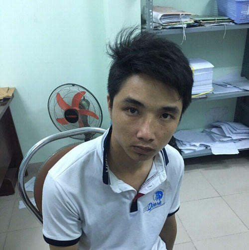Đối tượng Thái Doãn Ngộ tại cơ quan công an.