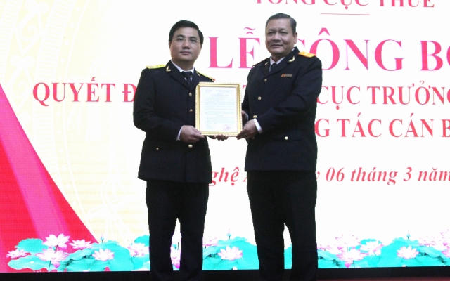 Ông Nguyễn Đình Đức làm Cục trưởng Cục Thuế tỉnh Nghệ An