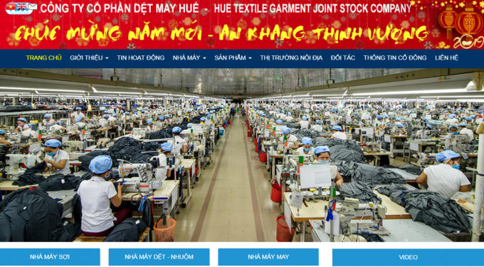 Công ty cổ phần Dệt may Huế bị xử phạt hành chính. (Ảnh: Chụp màn hình)