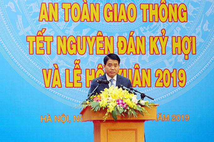 Chủ tịch UBND TP Nguyễn Đức Chung phát biểu tại buổi lễ