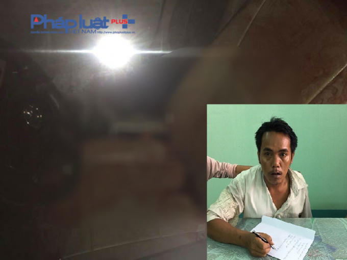 Đối tượng Nguyễn Ngọc Huynh (ảnh nhỏ) và chiếc xe xảy ra vụ cướp.