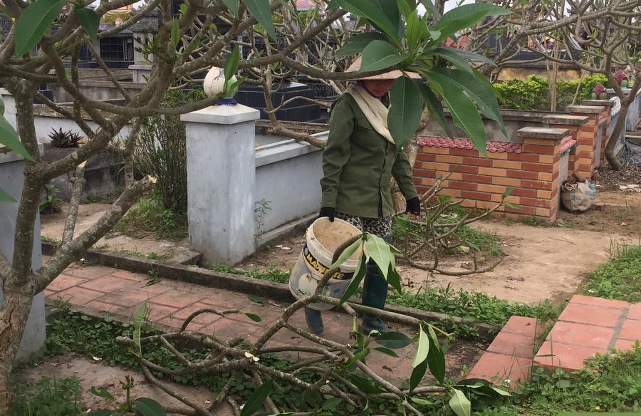 Nghĩa trang bị đối tượng phá hoại