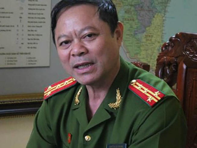 Đại tá Nguyễn Chí Phương, Trưởng Công an thành phố Thanh Hóa bị tước quân tịch vì hành vi nhận hối lộ. (Ảnh: Đ.Trung)