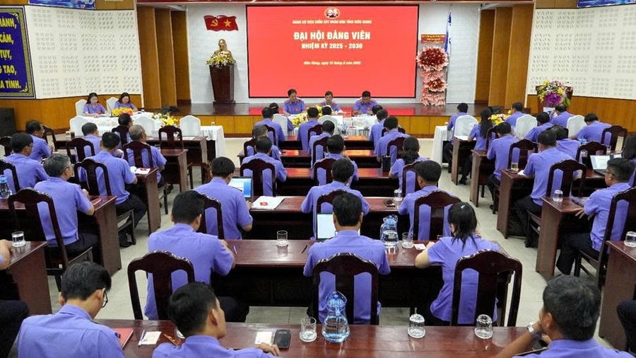 Quang cảnh Đại hội Đảng bộ VKSND tỉnh Kiên Giang, nhiệm kỳ 2025-2030