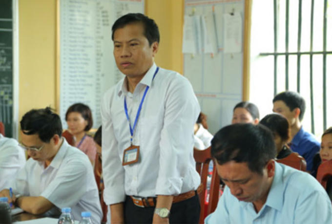 Ông Nhữ Mạnh Phong - Hiệu trưởng Trường THCS Phù Ủng.