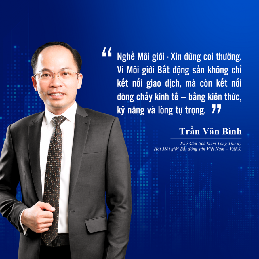 Phó chủ tịch kiêm Tổng Thư ký Hiệp hội môi giới bất động sản Việt Nam Trần Văn Bình.