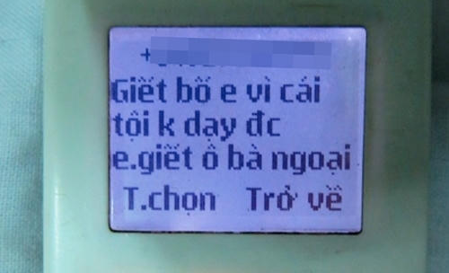 Những lời đe dọa trong tin nhắn của thiếu úy Trung gửi cho chị Thảo